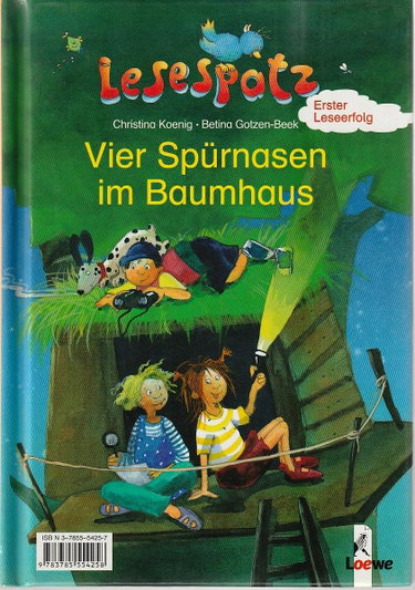 Couverture de Kleine Lesetiger-Detektivgeschichten / Vier Spürnasen im Baumhaus. Wendebuch