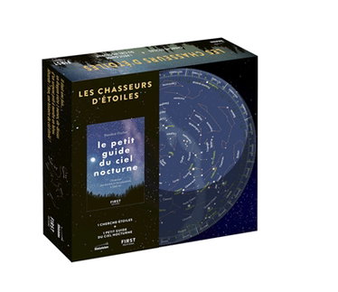 Couverture de Les chasseurs d'étoiles : le petit guide du ciel nocturne : observer les étoiles et les planètes à l'oeil nu