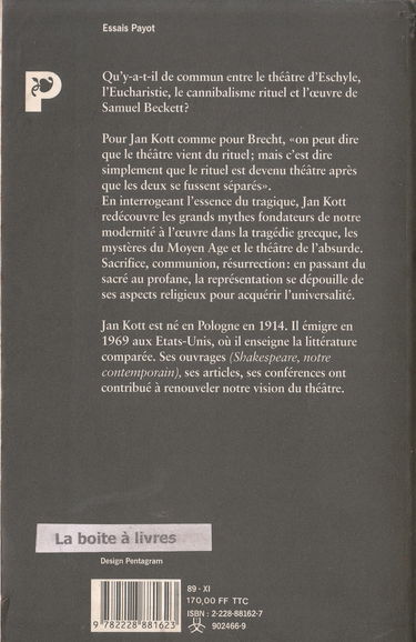 Manger les dieux : essais sur la tragédie grecque et la modernité