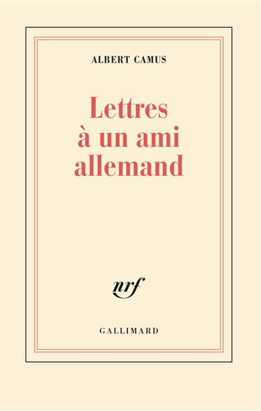 Lettres à un ami allemand
