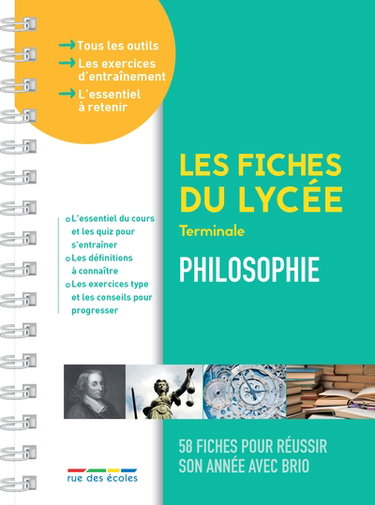 Couverture de Philosophie terminale : 58 fiches pour réussir son année avec brio par Collectif