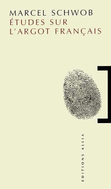 Etudes sur l'argot français