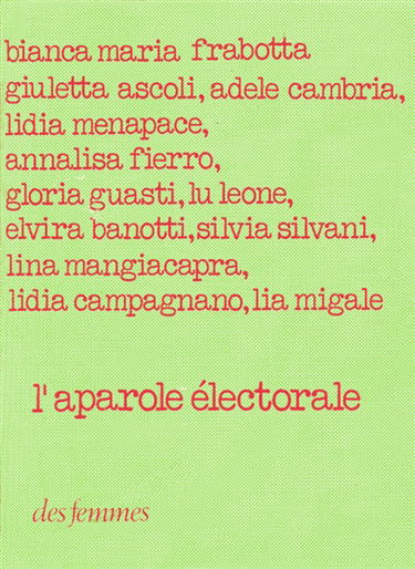 L'aparole électorale