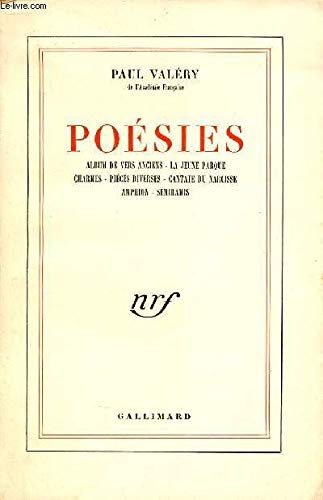 Couverture de Paul Valéry,... Poésies Album de vers anciens la Jeune Parque Charmes Pièces diverses Cantate du Narcisse Amphion Sémiramis par Paul Valéry