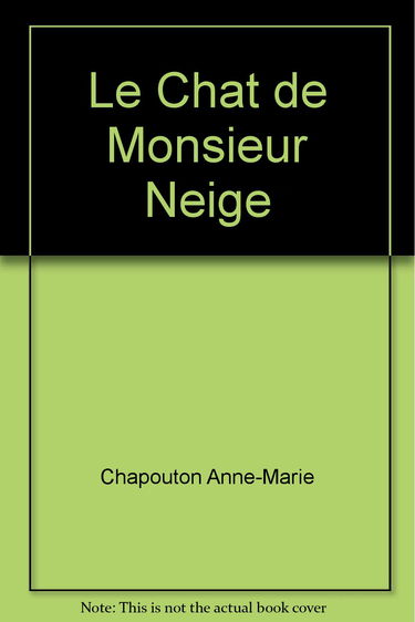 Le chat de monsieur neige