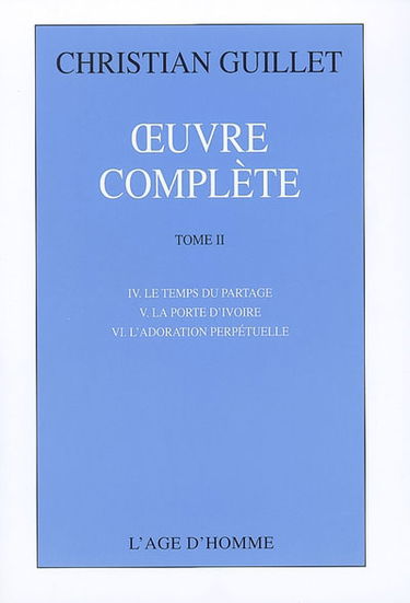 Oeuvre complète. Vol. 2