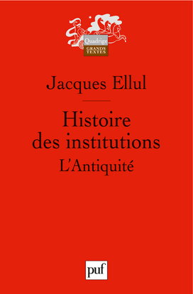 Histoire des institutions. L'Antiquité