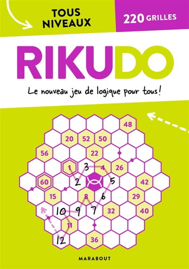 Couverture de Rikudo : tous niveaux : 220 grilles par Collectif