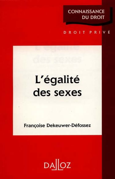 L'égalité des sexes