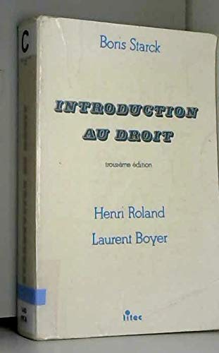 Introduction au droit (ancienne édition)
