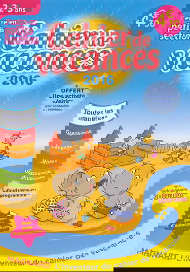 Cahier de vacances, j'entre en petite section, 2-3 ans