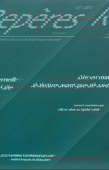 Repères : recherches en didactique du français langue maternelle, n° 50. Lire en maternelle : la lecture avant que de savoir lire