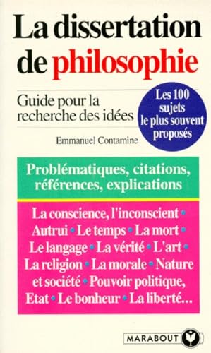 100 sujets de dissertation philosophique analysés et commentés