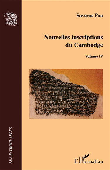 Couverture de Nouvelles inscriptions du Cambodge. Vol. 4