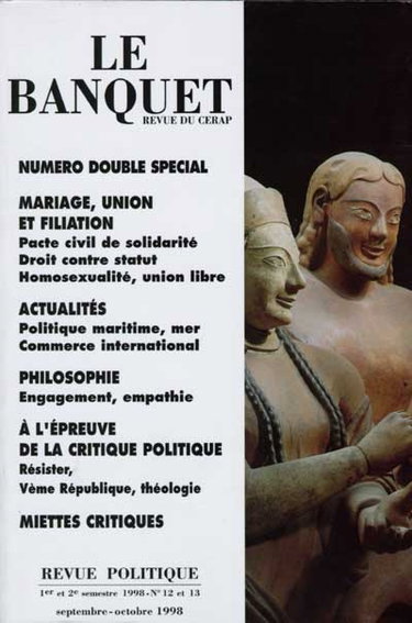 Couverture de Banquet (Le), n° 12-13. Mariage, union et filiation