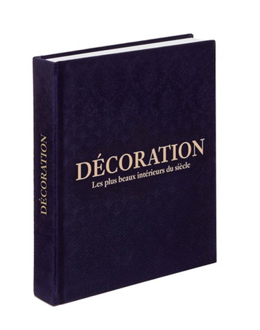 Couverture de Décoration : les plus beaux intérieurs du siècle : couverture bleu nuit