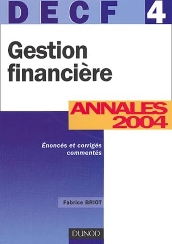 DECF, numéro 4 : Gestion financière