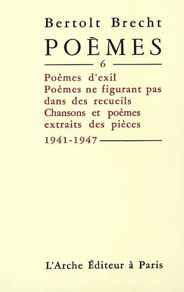 Poèmes. Vol. 6. 1941-1947