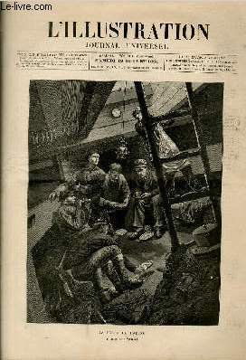 L'ILLUSTRATION JOURNAL UNIVERSEL N° 2160-Gravures : La pêche du hareng : le poste de l'équipage M. Tissot - Victor Massé - La fête du 14 juillet - le choléra en France / Articles : Courrier de Paris - "Le pays du merle blanc" (Pardon, sire ! C'est ma ....
