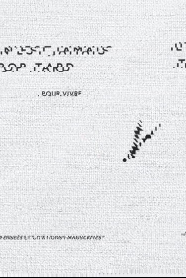 il n'est jamais trop tard pour vivre, 150 pensées et citations manuscrites