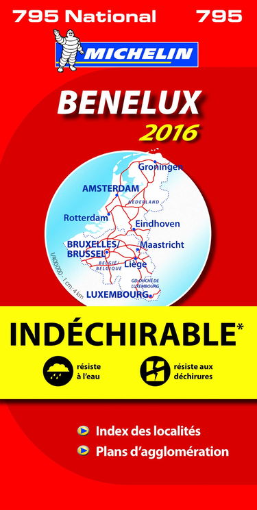 CARTE NATIONALE 795 BENELUX INDECHIRABLE 2016