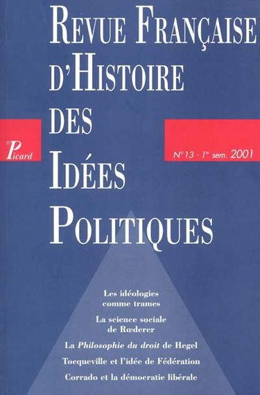 Revue française d'histoire des idées politiques, n° 13