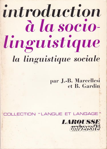 Introduction à la sociolinguistique