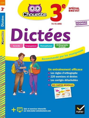 Dictées 3e, 14-15 ans : spécial brevet : nouveau programme