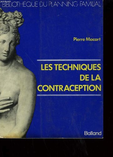 Couverture de Les techniques de la contraception