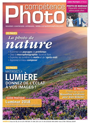 Couverture de Compétence photo, n° 63. La photo de nature. Maîtrisez la lumière : donnez de l'éclat à vos images ! par Collectif