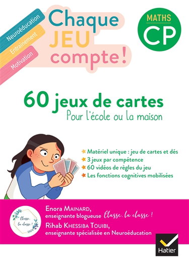 Couverture de Chaque jeu compte !, maths CP : 60 jeux de cartes pour l'école ou la maison