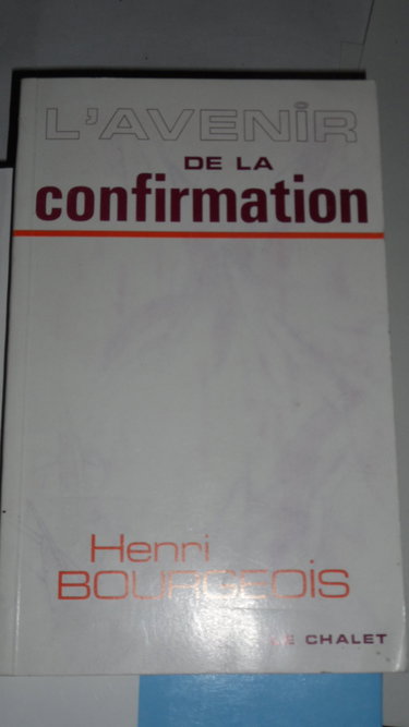 Couverture de L'avenir De La Confirmation