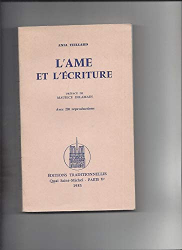 Couverture de L'Âme et l'écriture