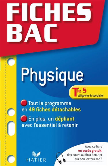 Physique, Tle S, obligatoire et spécialité