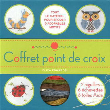 Coffret point de croix : tout le matériel pour broder d'adorables motifs