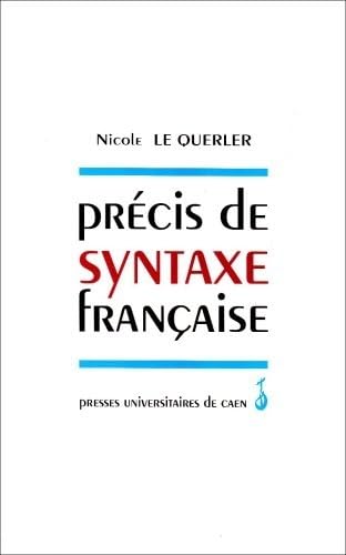 Précis de syntaxe française