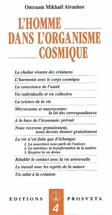 L'homme dans l'organisme cosmique