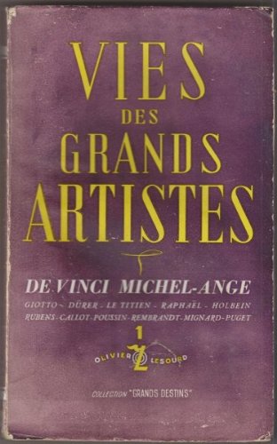 Couverture de Vies des grands artistes (Tomes I & II) par Collectif