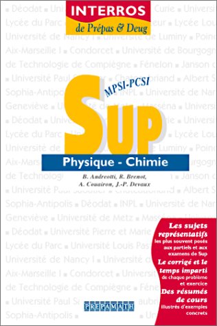 Physique chimie Sup MPSI-PCSI