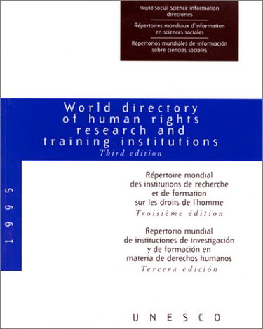Couverture de World Directory of Human Rights Research and Training Institutions par Unesco