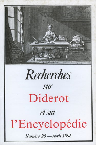 Recherches sur Diderot et sur l'Encyclopédie, n° 20