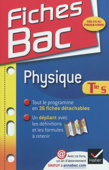 Physique, terminale S, enseignement obligatoire