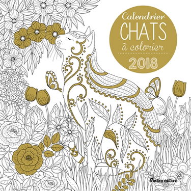 Calendrier chats à colorier 2018