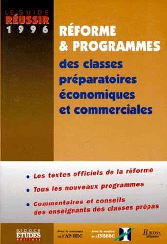 Réforme et programmes des classes préparatoires économiques et commerciales