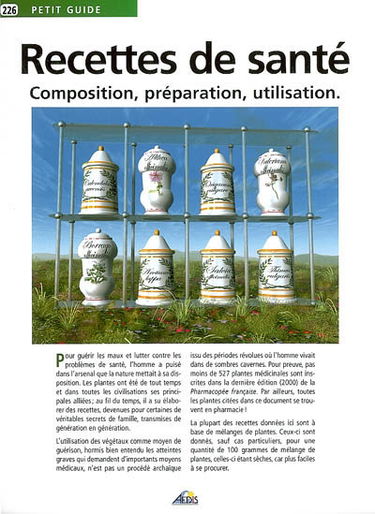 Recettes de santé : composition, préparation, utilisation