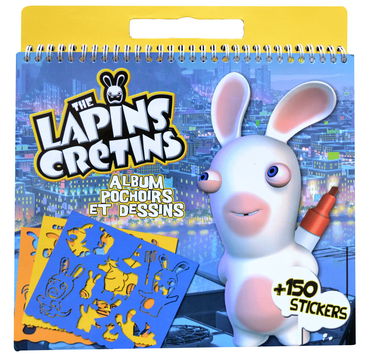 Album pochoirs et dessins lapins crétins