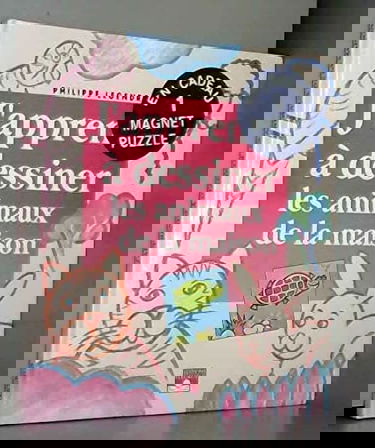 J'apprends à dessiner les animaux de la maison: Avec un magnet puzzle