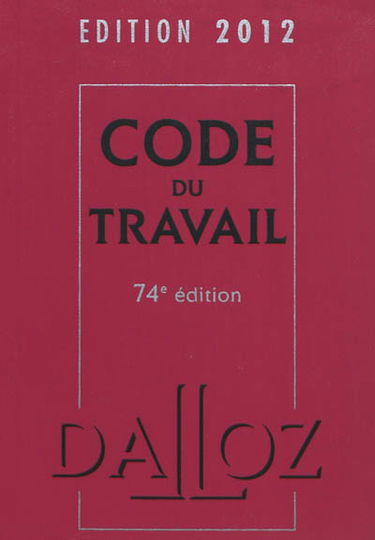 Code du travail 2012