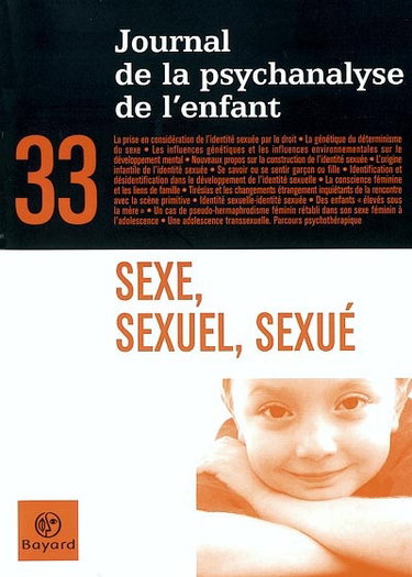 Couverture de Journal de la psychanalyse de l'enfant, n° 33. Sexe, sexuel, sexué