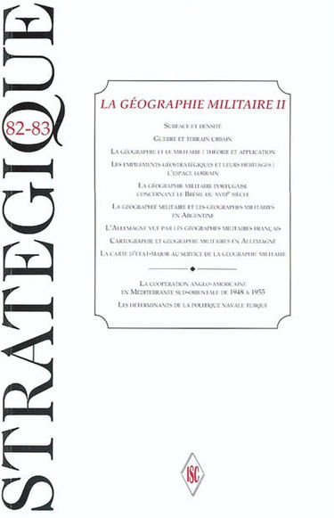 Stratégique, n° 2-3 (2001). La géographie militaire II